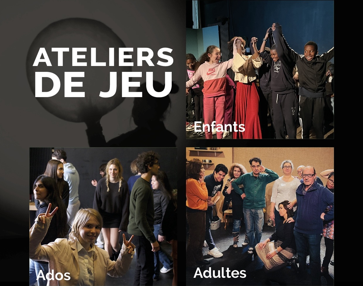 Ouverture d’ateliers théâtre – Enfants, Ados, Adultes